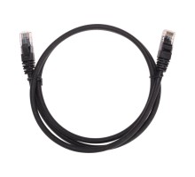 Патч-корд REXANT 02-0292-1 U/UTP, CAT 6, RJ45-RJ45, 26AWG, LSZH, черный 1м