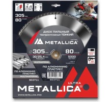 Пильный диск по алюминию/пластику METALLICA Ultra 305x30/25,4 мм 80 зуб, т=2,8 мм ТОНКИЙ   903711