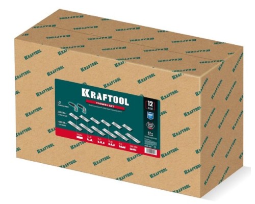 Набор нержавеющих гребенок KRAFTOOL 280x115 мм, 480x130 мм 6 + 6 шт, со сменной 2к ручкой 33268-H12