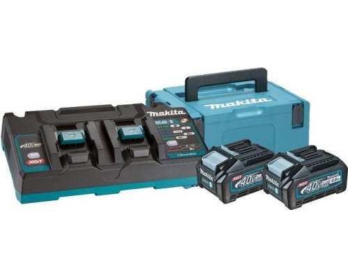 Набор АКБ и ЗУ MAKITA 40.0В 4,0 Ач Li-ion PSK XGT 40.0V 4,0 Ач Li-ion (2шт.) BL4040/DC40RB (1шт.) [191U04-0]