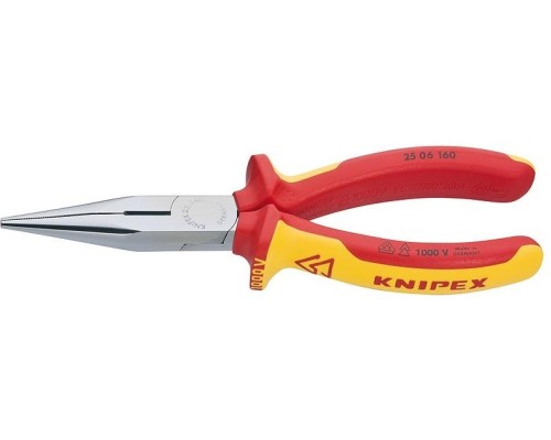 Круглогубцы диэлектрические KNIPEX 2506160 1000 V, 160 мм [KN-2506160]