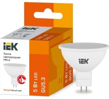 Лампа светодиодная IEK MR16 5Вт 3000К GU5.3 Софит [LLE-MR16-5-230-30-GU5]