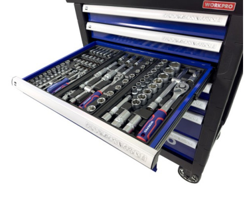 Тележка инструментальная WORKPRO WP285002A, 7 ящиков с 12 ложементами