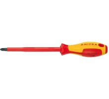 Отвертка крестовая диэлектрическая KNIPEX 982400 1000 V, PH0 х 175 мм [KN-982400]