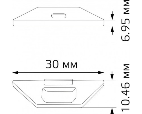 Заглушка GAUSS BT482 для углового профиля светодиодной ленты (2 в пакет