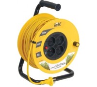 Удлинитель на катушке IEK УК30 2Р/30м 2х0,75мм Garden с термозащитой 4 места WKP23-06-04-30