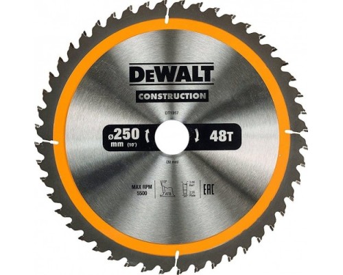 Пильный диск универсальный DeWALT 250х48тх30 мм Construction DT1957-QZ [DT1957-QZ]