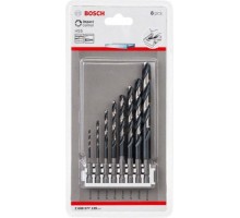 Бита для заворачивания BOSCH Кассета 8шт Impact Control HEX 2, 3, 4, 5, 6, 7, 8 сверло по металлу 10 мм 2608577139