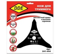 Нож для триммера DDE DAGGER CUT 3-х лопастной (255х25,4/20 мм) 241-444