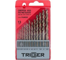 Набор сверл по металлу TRIGGER 74342 P6M5K5 1,5-6,5мм (13шт.) тов-155652