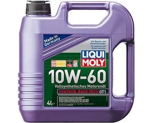 Масло моторное LIQUI-MOLY SAE 10W60 Synthoil Race Tech GT1 4 л 7535 синтетическое [7535]