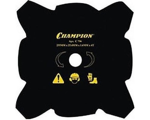 Нож для травы CHAMPION 4/255/25,4 (тип В) (125R,235R,FS80,85,100,120,FR85,350,450)(C5106) [C5106]