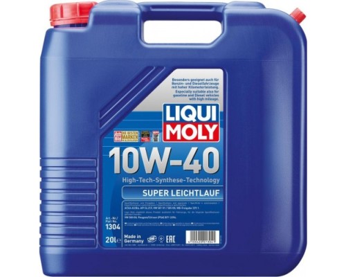 Масло моторное LIQUI-MOLY SAE 10W40 Super Leichtlauf 20 л 1304 синтетическое [1304]