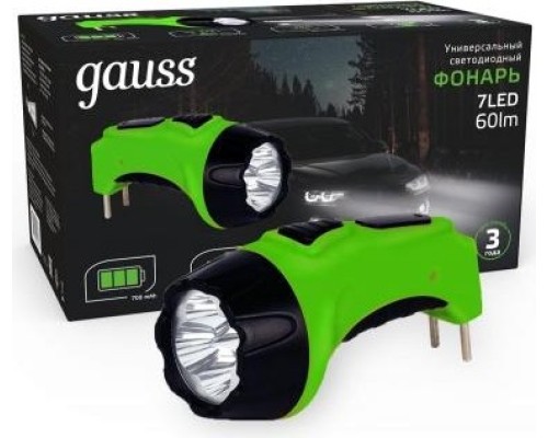 Фонарь GAUSS GFL105 ручной 7led 60lm lead acid 700mah led [GF105]