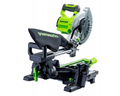 Пила торцовочная аккумуляторная GREENWORKS GD24MS216 24V, б/щ, 4800 об/мин, АКБ 4Ач и ЗУ 1501707UB