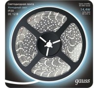 Лента светодиодная GAUSS LED 5050/60-smd 14.4w 12v dc холодный белый (блистер 5 312000314