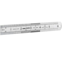 Линейка металлическая STANLEY 150 мм 0-35-400 [0-35-400]