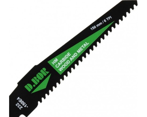 Полотна для сабельных пил D.BOR 115/150*4 мм HM / CARBIDE / WOOD AND METAL универсал.1 шт. [D-232-150E4-01]