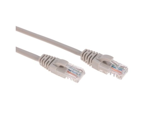 Патч-корд REXANT 02-0100-03 U/UTP, CAT 5e, RJ45-RJ45, 26AWG, LSZH, серый 0,3м