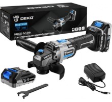 Угловая шлифмашина аккумуляторная DEKO DKAG20 2*3.0Ah бесщеточная 20в, 063-4027