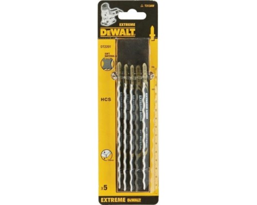 Пилки для мягких материалов (нож) DeWALT HCS T331AW 125х152х100 мм (5шт) DT2201-QZ [DT2201-QZ]