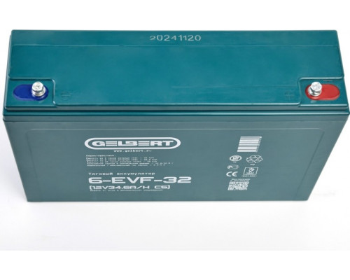 Аккумулятор GELBERT 6-EVF-32 тяговый 12В 34.6 А/ч (C5)