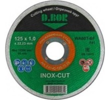Отрезной круг по нержавеющей стали D.BOR 125x1,0x22,2 мм WA60T-BF, F41 INOX-CUT D-F41-IC-125-10-22