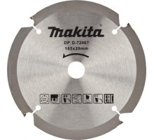 Пильный диск универсальный MAKITA D-72067 для цементноволокнистых плит, 165x20x1.4x4t