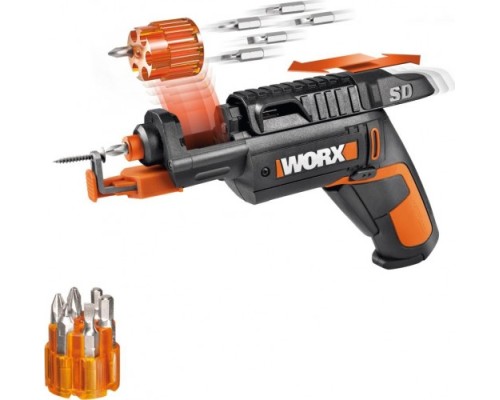 Отвертка аккумуляторная WORX WX255 SD Slide Driver набор бит (6 шт.) [WX255]