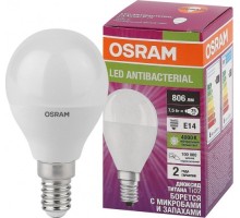 Лампа светодиодная Osram LED Antibacterial clp60 7,5w/840 230vfr e14 [4058075561670]