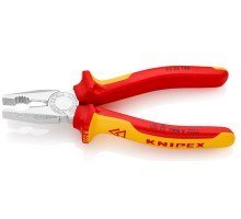 Плоскогубцы диэлектрические KNIPEX KN-0306180TBK комбинированные VDE, 180 мм