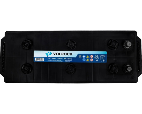Аккумулятор VOLROCK 6СТ-140NR 900А 513х189х217 конус