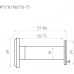 Глазок дверной НОРА-М №7Ц/16/180/50-75 со шторкой 