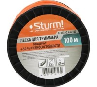Леска триммерная Sturm GT3535-2.4-4-100 d=2.4мм/100м, квадрат