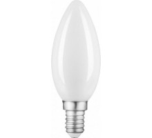 Лампа светодиодная GAUSS Свеча filament 9w 590lm 3000к е14 milky диммируемая led [103201109-D]