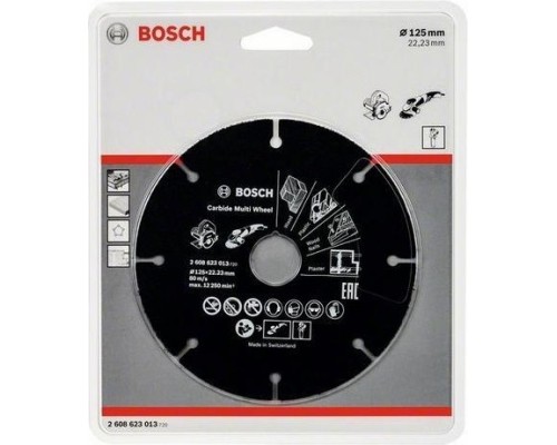 Твердосплавный диск универсальный BOSCH 125х22.2 мм Multi Wheel [2608623013]