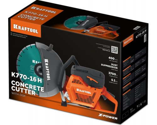 Бензорез KRAFTOOL K770-16 H 400 мм с диском по бетону