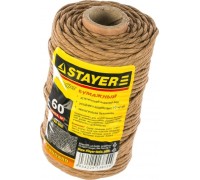 Шпагат упаковочный бумажный STAYER MASTER коричневый, 60 м 50130-060