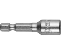 Насадка шестигранная ЗУБР МАСТЕР с торцовой головкой, магнитные, cr-v, e 1/4