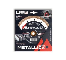 Алмазный диск для резки гранита METALLICA Ultra 150x22,2/20 мм, H=10 мм тонкий турбо [900611]