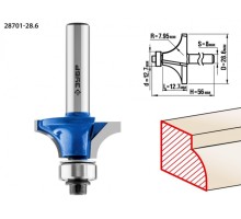 Фреза по дереву ЗУБР ПРОФЕССИОНАЛ 28,6x13мм, радиус 8мм, кромочная калевочная №1 [28701-28.6]