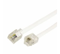 Удлинитель телефонный REXANT 18-3021 плоский, RJ-11 (6P-4C), 2м, белый