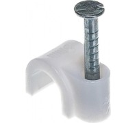 Крепеж кабеля круглый REXANT 5 мм, белый (упак. 50 шт) 07-4005