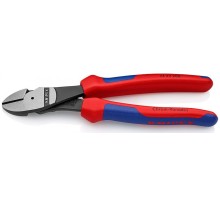 Бокорезы KNIPEX KN-7422200TBK особо мощные, губки 12°, 200 мм, 2-комп.ручки