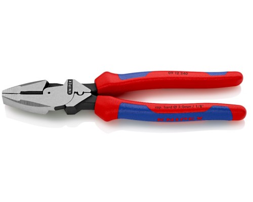 Плоскогубцы KNIPEX KN-0912240SB Lineman's электромонтажные, зона обжима, 240 мм