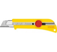 Нож для строительных работ STAYER SK-25 с винтовым фиксатором сегмент. лезвия 25 мм, усиле 09173_z01