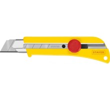 Нож для строительных работ STAYER SK-25 с винтовым фиксатором сегмент. лезвия 25 мм, усиле 09173_z01