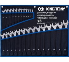 Набор комбинированных ключей KING TONY 6-32 мм чехол из теторона, 26 предметов 12D26MRN