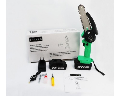 Пила цепная аккумуляторная ZITREK GreenSaw 20 extra power [082-1851]