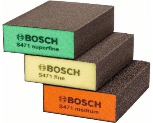 Набор шлифовальных губок (3шт.) BOSCH 69х97х26 мм S470 FINE [2608621253]